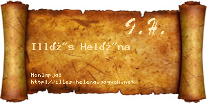 Illés Heléna névjegykártya
